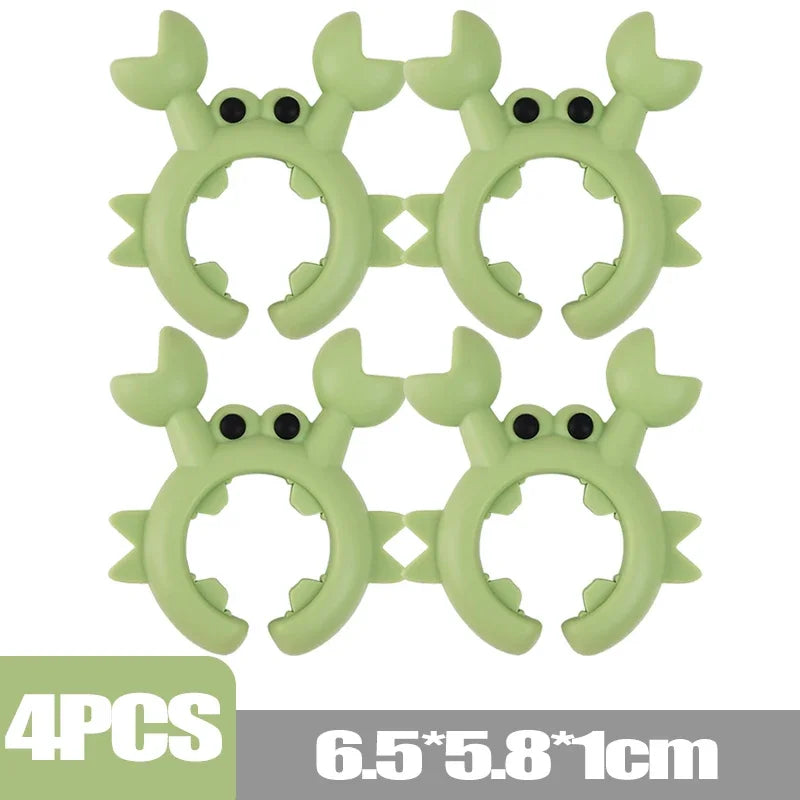 6/1PCS Multifunctional Spatula Holder Small Crab Spatula Holder Anti Scalding Overflow Pot Clip Spoon Holder Clip Kitchen Gadget