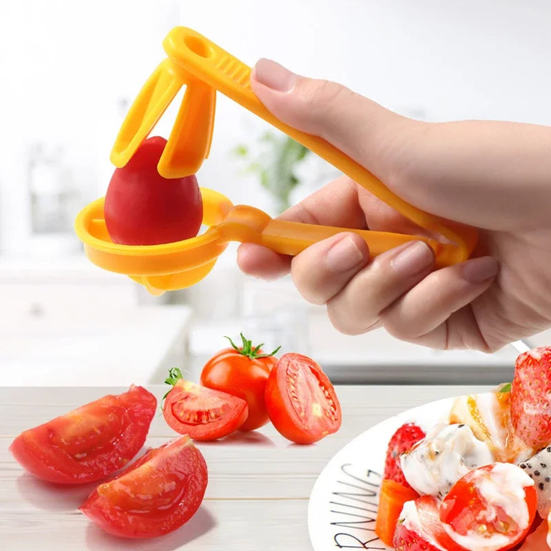 Tomato Slicer Cutter Grape Tools Cherry Kitchen Pizza Fruit Splitter Artifact Small Tomatoes Accessories Manual Cut Gadget 1pc