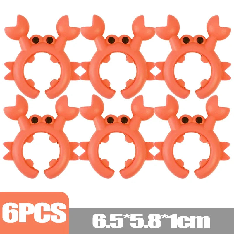 6/1PCS Multifunctional Spatula Holder Small Crab Spatula Holder Anti Scalding Overflow Pot Clip Spoon Holder Clip Kitchen Gadget