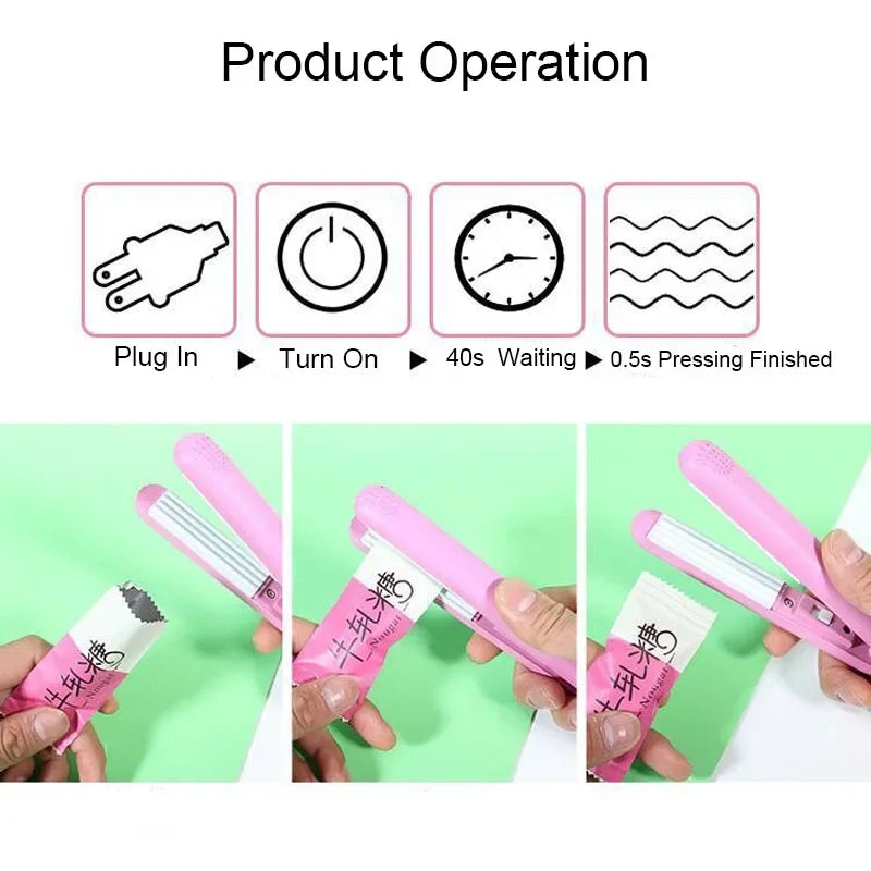 Kitchen Food Saver Sealer Sealing Clip for Snacks Home Small Packing Gadget Food Storage Plastic Bag Sealer Capper 100V-240V