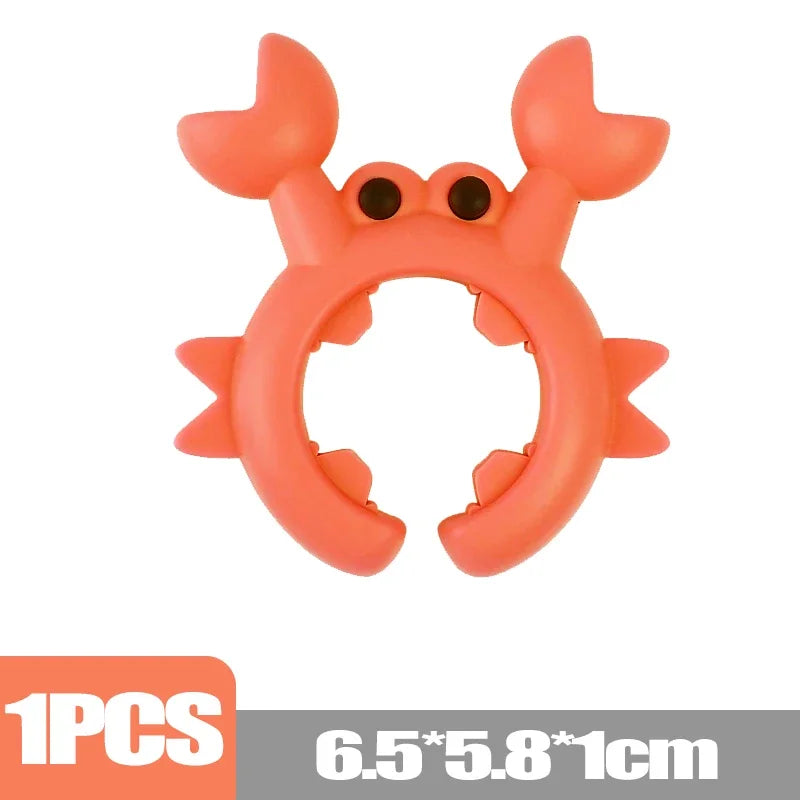 6/1PCS Multifunctional Spatula Holder Small Crab Spatula Holder Anti Scalding Overflow Pot Clip Spoon Holder Clip Kitchen Gadget