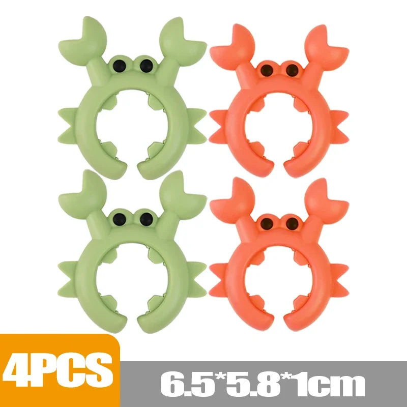 6/1PCS Multifunctional Spatula Holder Small Crab Spatula Holder Anti Scalding Overflow Pot Clip Spoon Holder Clip Kitchen Gadget