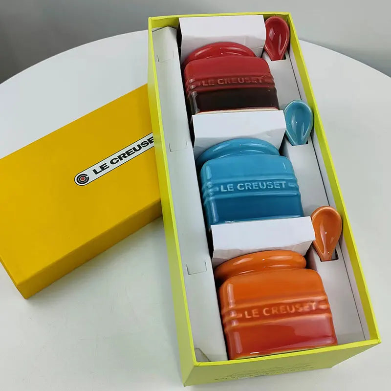 Salt And Pepper Jar Set Ceramic Organizer Small Things Herb Shakers Sugar Spice Jars With Spoon Cover Cozinha Kitchen Gadgets