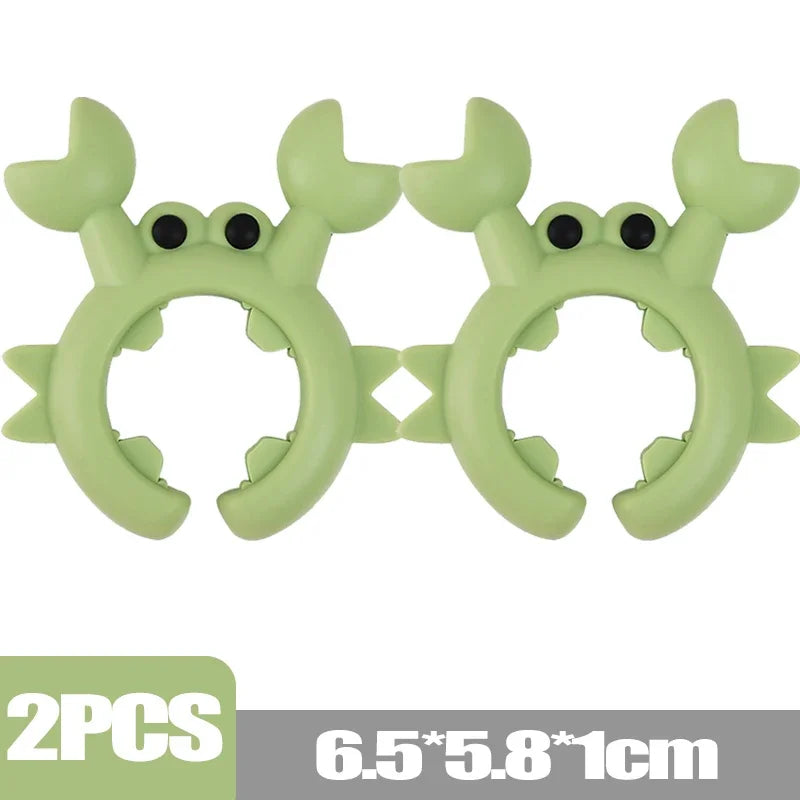 6/1PCS Multifunctional Spatula Holder Small Crab Spatula Holder Anti Scalding Overflow Pot Clip Spoon Holder Clip Kitchen Gadget