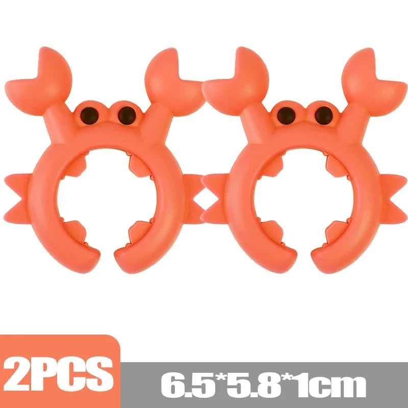 6/1PCS Multifunctional Spatula Holder Small Crab Spatula Holder Anti Scalding Overflow Pot Clip Spoon Holder Clip Kitchen Gadget