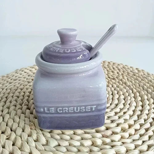 Salt And Pepper Jar Set Ceramic Organizer Small Things Herb Shakers Sugar Spice Jars With Spoon Cover Cozinha Kitchen Gadgets