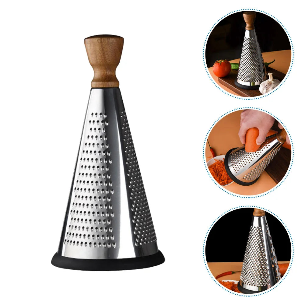 Cone Grater Exquisite Cheese Household Grating Tool Small Safe Kitchen Accessory Gadget Vertical Stainless Steel Professional