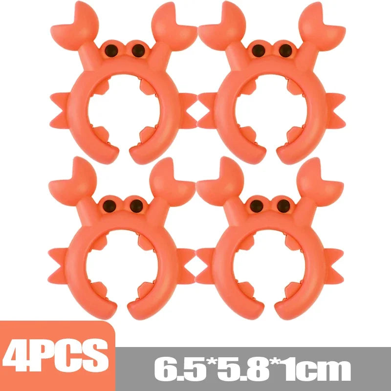 6/1PCS Multifunctional Spatula Holder Small Crab Spatula Holder Anti Scalding Overflow Pot Clip Spoon Holder Clip Kitchen Gadget