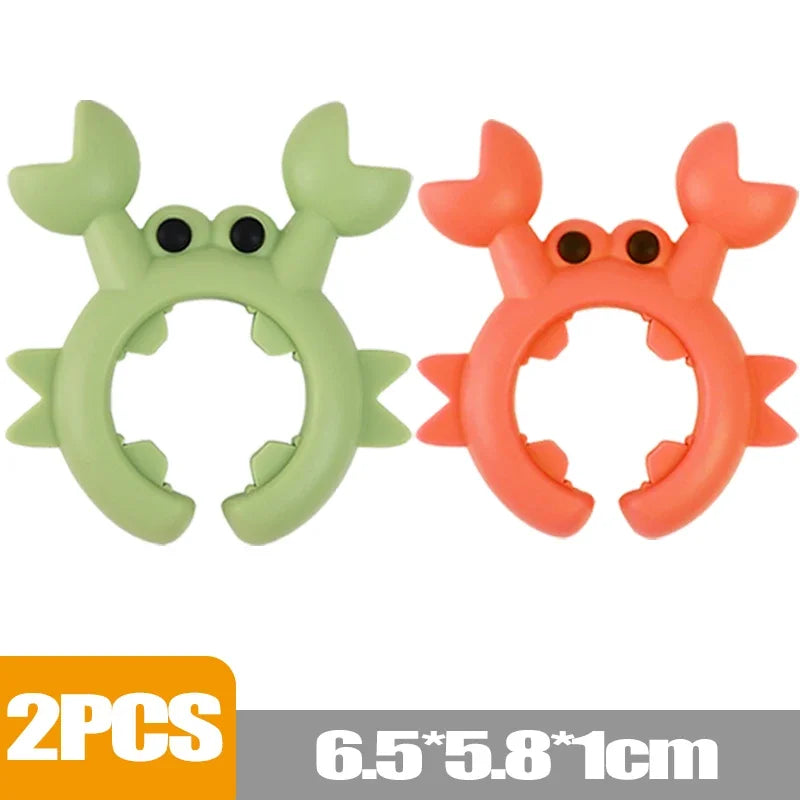 6/1PCS Multifunctional Spatula Holder Small Crab Spatula Holder Anti Scalding Overflow Pot Clip Spoon Holder Clip Kitchen Gadget