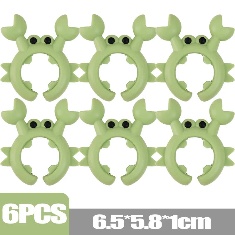 6/1PCS Multifunctional Spatula Holder Small Crab Spatula Holder Anti Scalding Overflow Pot Clip Spoon Holder Clip Kitchen Gadget