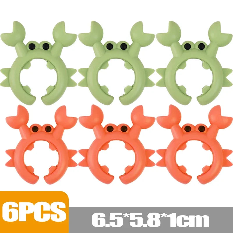 6/1PCS Multifunctional Spatula Holder Small Crab Spatula Holder Anti Scalding Overflow Pot Clip Spoon Holder Clip Kitchen Gadget